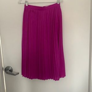 Purple Pleated J Crew Skirt